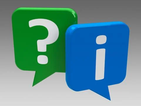 Speech bubbles - question and information Stock Illustration