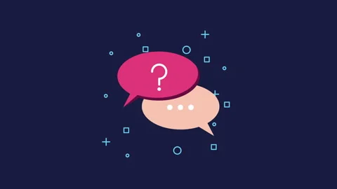 Speech bubbles with question mark Stock Footage 194427403