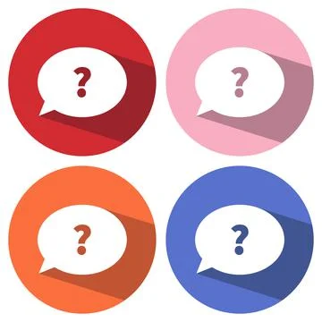 Speech bubbles with Question Mark icon vector icon. Flat design style with lo 스톡 일러스트