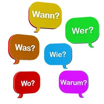 Speech bubbles questions Stock Illustration