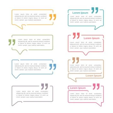 Speech Bubbles with Quotes 스톡 일러스트