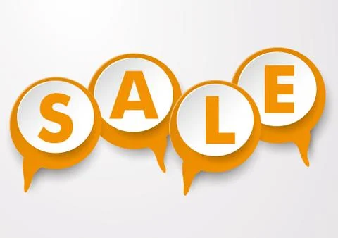 Speech bubbles sale イラスト素材