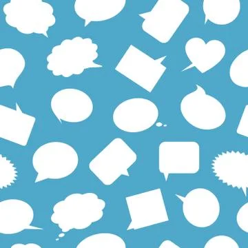 Speech bubbles seamless pattern Stock Illustration