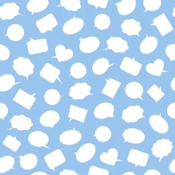 Speech bubbles. Seamless pattern. Illustrazione stock