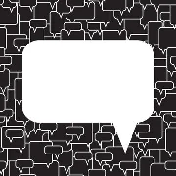 Speech bubbles seamless pattern. Stock Illustration