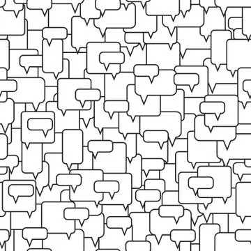 Speech bubbles seamless pattern. Stock Illustration