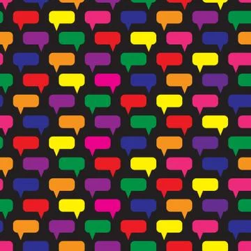 Speech bubbles seamless pattern. Stock Illustration