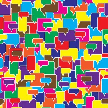 Speech bubbles seamless pattern. Stock Illustration