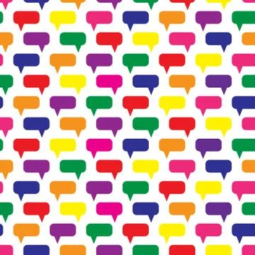 Speech bubbles seamless pattern. Stock Illustration