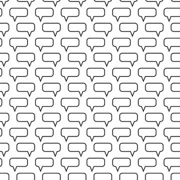 Speech bubbles seamless pattern. Stock Illustration