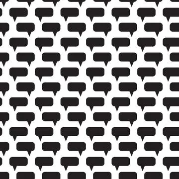 Speech bubbles seamless pattern. Stock Illustration
