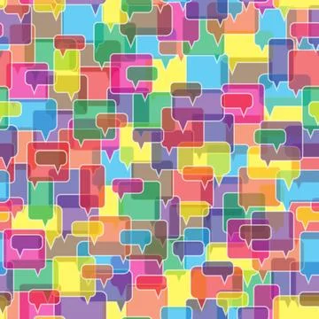 Speech bubbles seamless pattern. Stock Illustration