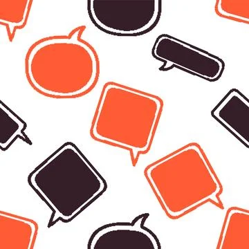 Speech Bubbles Seamless Pixelated Pattern. Vector seamless dithering pixel .. Stock Illustration