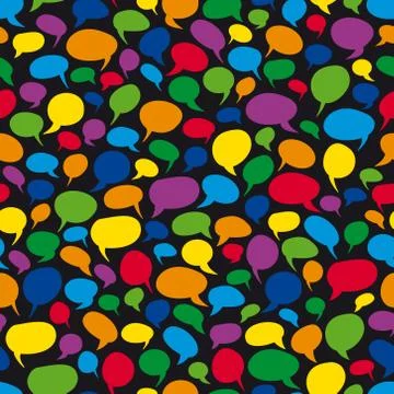 Speech bubbles - seamless vector Stock Illustration