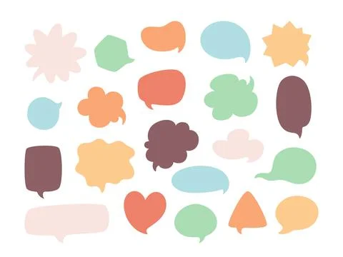 Speech bubbles set. Colorful text bubbles, comic speech bubble Stockillustratie