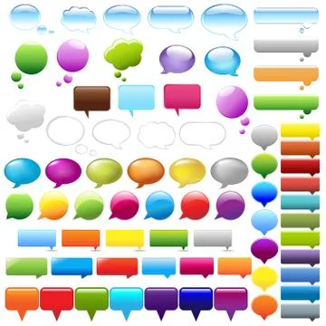 Speech bubbles set Stock Illustration