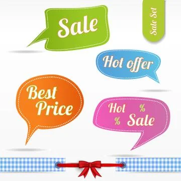 Speech bubbles set Illustrazione stock
