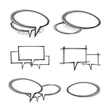 Speech bubbles set Stock Illustration