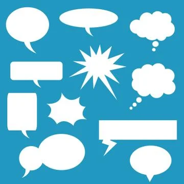 Speech bubbles set Stock Illustration