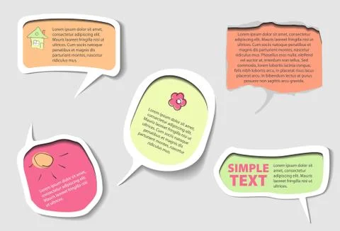 Speech bubbles set Stock Illustration