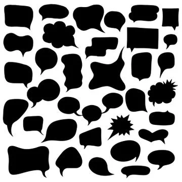 Speech bubbles set Stock Illustration