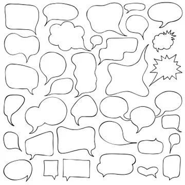 Speech bubbles set Stock Illustration
