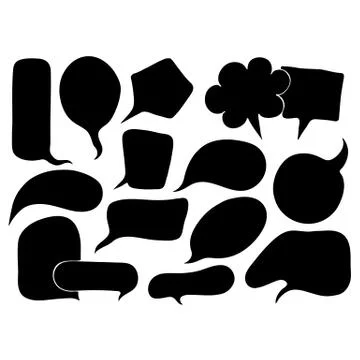 Speech bubbles set Stock Illustration