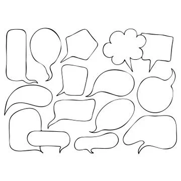 Speech bubbles set Stock Illustration