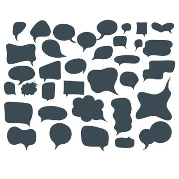 Speech bubbles set Stock Illustration