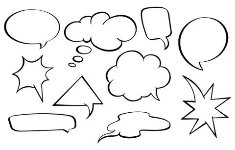 Speech bubbles set Stock Illustration