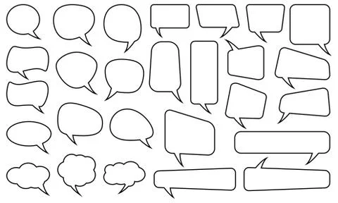 Speech bubbles set. 库存插图