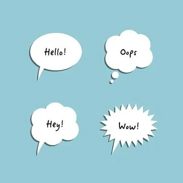 Speech bubbles set Stock Illustration