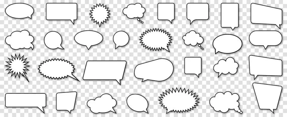 Speech bubbles set Stock Illustration