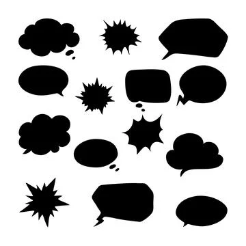 Speech bubbles set Stock Illustration