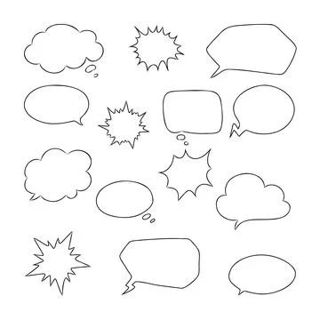 Speech bubbles set Stock Illustration