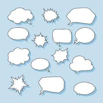 Speech bubbles set Stock Illustration