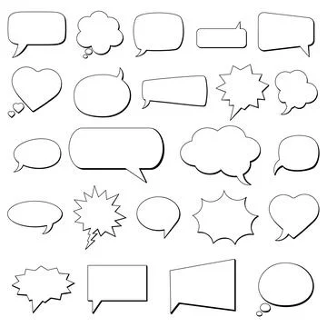 Speech bubbles set Stock Illustration