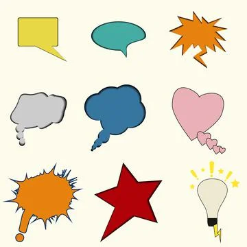 Speech bubbles set Stock Illustration