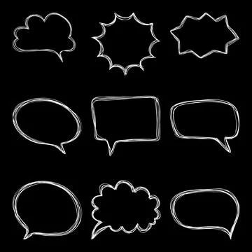 Speech bubbles set Stock Illustration