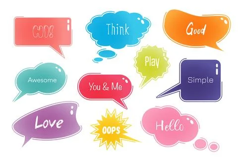 Speech Bubbles Set Stock Illustration