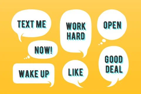 Speech bubbles. Set of message, cloud talk Stock Illustration