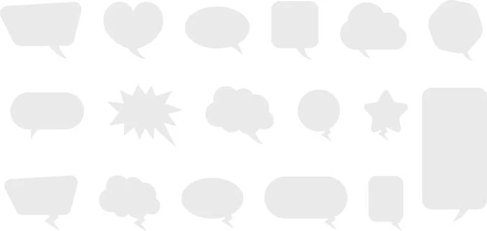 Speech Bubbles set. Speech bubble balloon shapes collection Stock Illustration