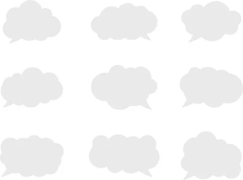 Speech Bubbles set. Speech bubble balloon shapes collection 库存插图