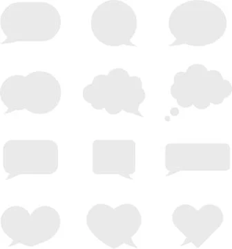 Speech Bubbles set. Speech bubble balloon shapes collection Stock Illustration