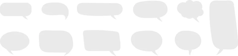 Speech Bubbles set. Speech bubble balloon shapes collection Stock Illustration