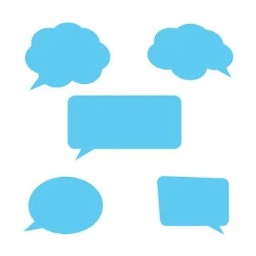 Speech Bubbles Set. Stickers of speech bubbles vector Stock Illustration
