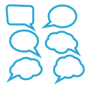 Speech Bubbles Set. Stickers of speech bubbles vector Stock Illustration