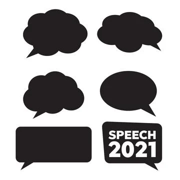 Speech Bubbles Set. Stickers of speech bubbles vector イラスト素材