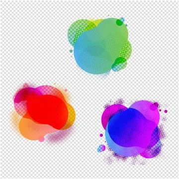 Speech Bubbles Set Transparent Background Stock Illustration