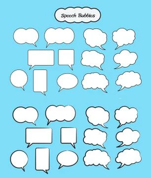 Speech bubbles set, vector design イラスト素材